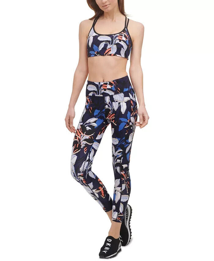Dkny Sport Women's Welcome To The Jungle Sports Bra Black Size S MSRP $45