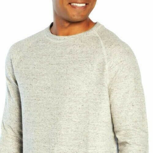 Banana Republic Men Waffle Crew Sweatshirt, Mid-weight. Heather Grey Size Medium