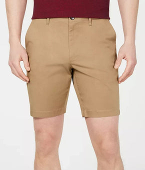 MICHAEL KORS Men's Poplin 9" Shorts Kahki Brown Size 31 MSRP $70