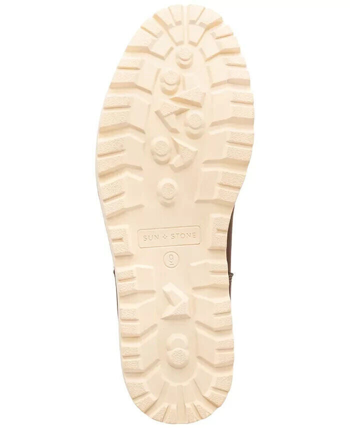 Sun + Stone Men's Wilder Solid Lug Sole Boots -Brown- Size 9M