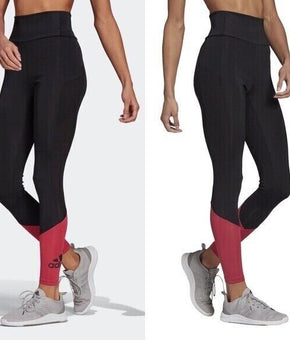 adidas Women's Mesh-Panel Full Length Leggings Black Size XS MSRP $50