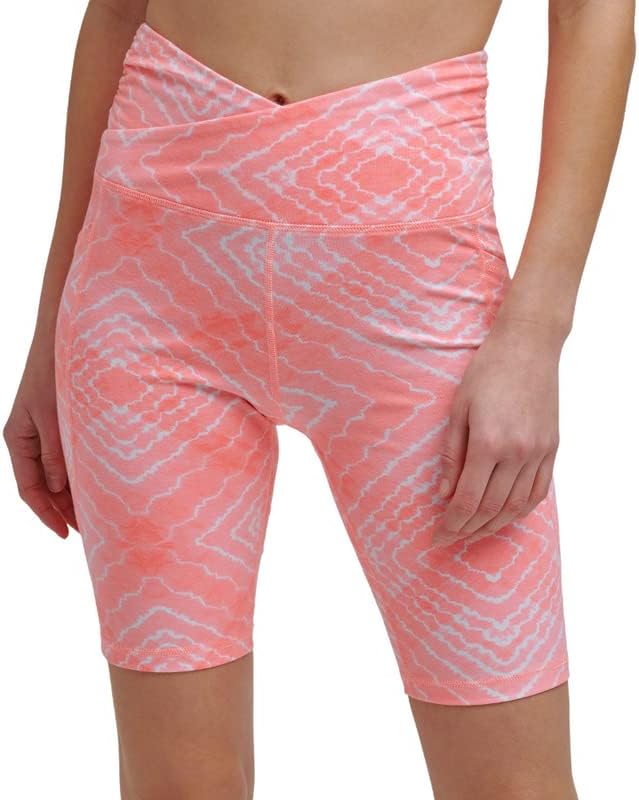 DKNY Sport Women's Shibori Bike Shorts (Atomic Shibori, Size M)
