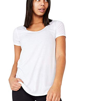 COTTON ON Women's Gym T-Shirt, White, Size XL