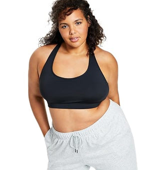 Id Ideology Women's Performance Plus Size Impact Sports Bra Black Plus Size 2X