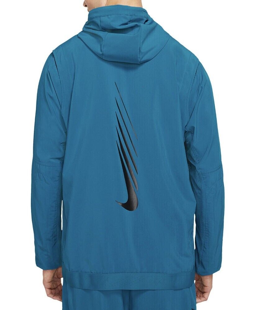 Nike Men's Sport Clash Full Zip Hooded Training Jacket Blue Size S