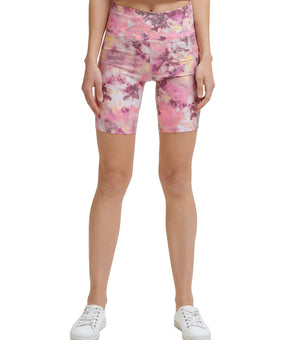 Calvin Klein Performance Printed High-Waist Bike Shorts Pink Size XS MSRP $40