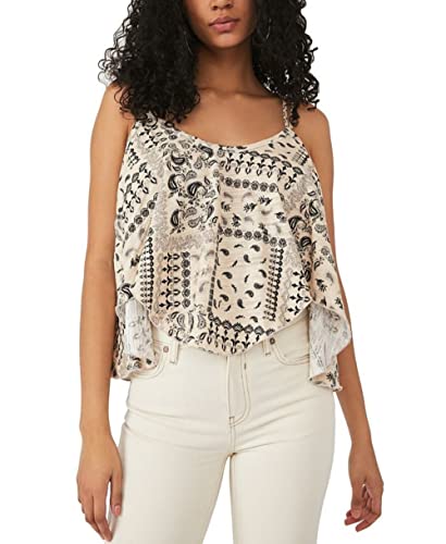 Free People Hey Girl Tank Top, Tea Combo, X-Small XS