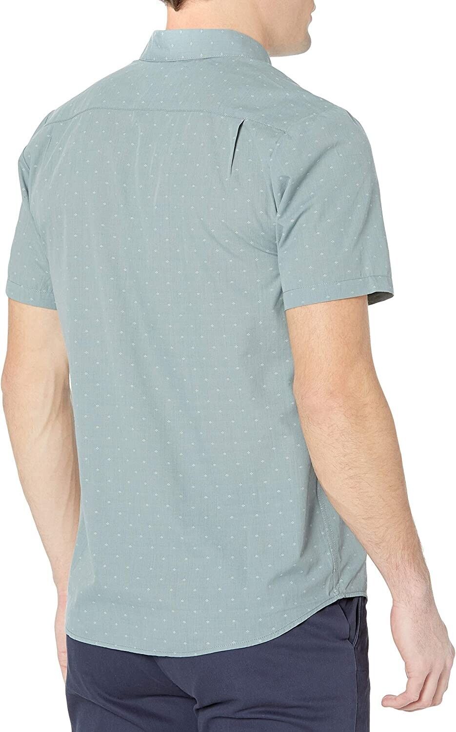 Volcom Men's Stallcup Short Sleeve Woven Shirt Green Size S MSRP $60