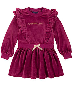 Calvin Klein Baby Girls' Dress, Raspberry Radiance, 24M