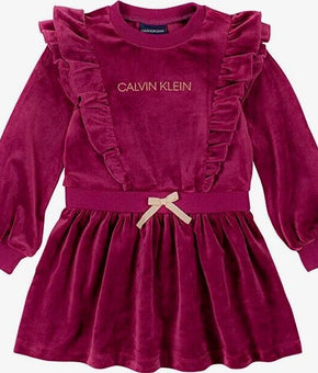 Calvin Klein Baby Girls Dress Raspberry Purple Red Radiance 18M MSRP $50