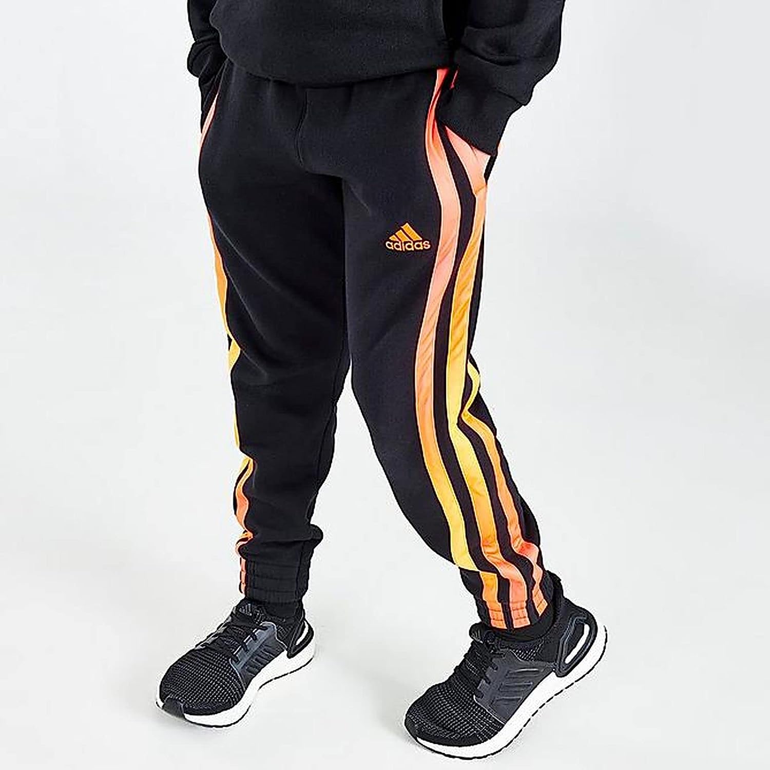 adidas Boys' Big Youth Core Linear Jogger Black Size L