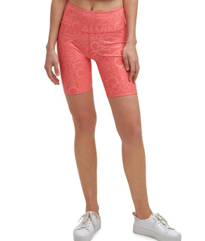 Calvin Klein Womens Performance printed Bike Shorts Pink Size L MSRP $40