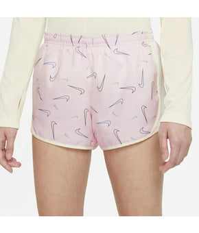 NIKE Big Girls Dri-FIT Tempo Printed Running Shorts Pink Size M