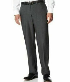 Haggar Mens Super Flex Waistband Smart Fiber REPREVE Pants Grey Size 40Wx34L