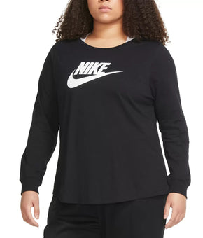 Nike Women's Plus Size Cotton Graphic Top black Size 1X
