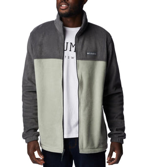 Columbia Men Steens Mountain Full Zip 2.0 Fleece Jacket Green Gray Size XXL $65