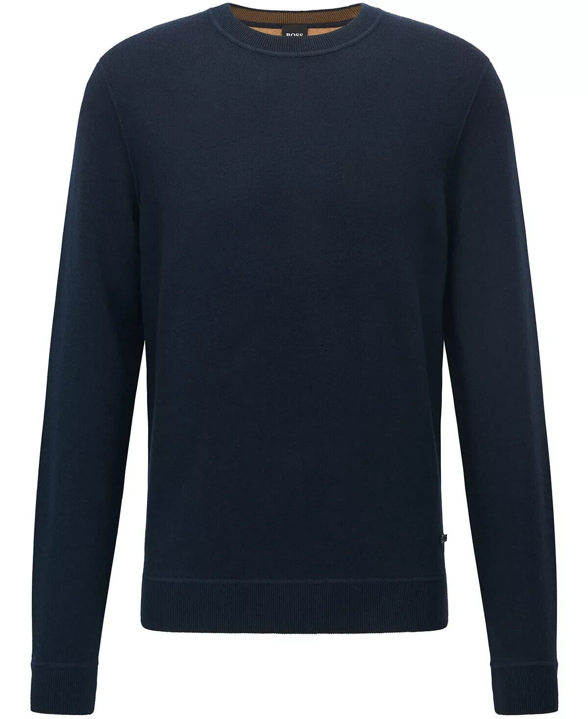 HUGO BOSS BOSS Men's Reversible Cotton Wool Sweater Navy Blue Size M