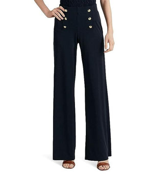 LAUREN Ralph Lauren Corydon Straight Pants Navy Blue Size L MSRP $145
