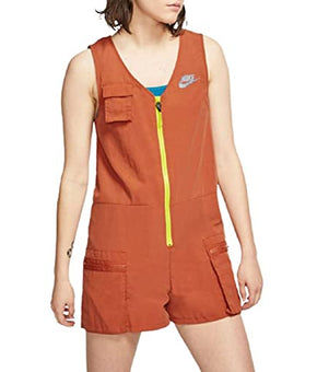 Nike Womens Icon Clash Romper Brown M