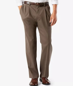 DOCKERS Men Easy Classic Fit Khaki Stretch Pants Brown Size 38x30 MSRP $50