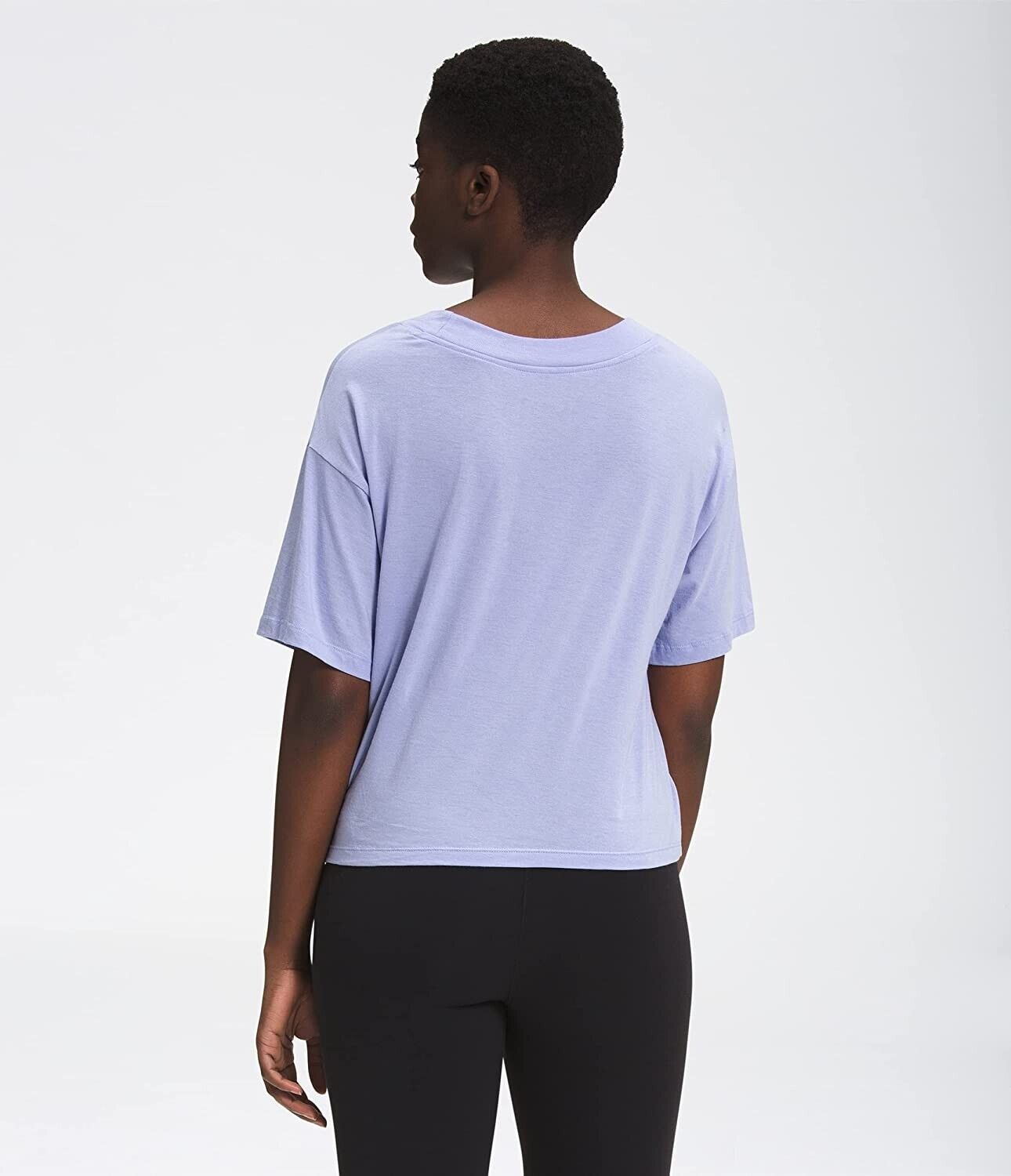 THE NORTH FACE Womens Half Dome Lavender Crop Tee Purple Size L