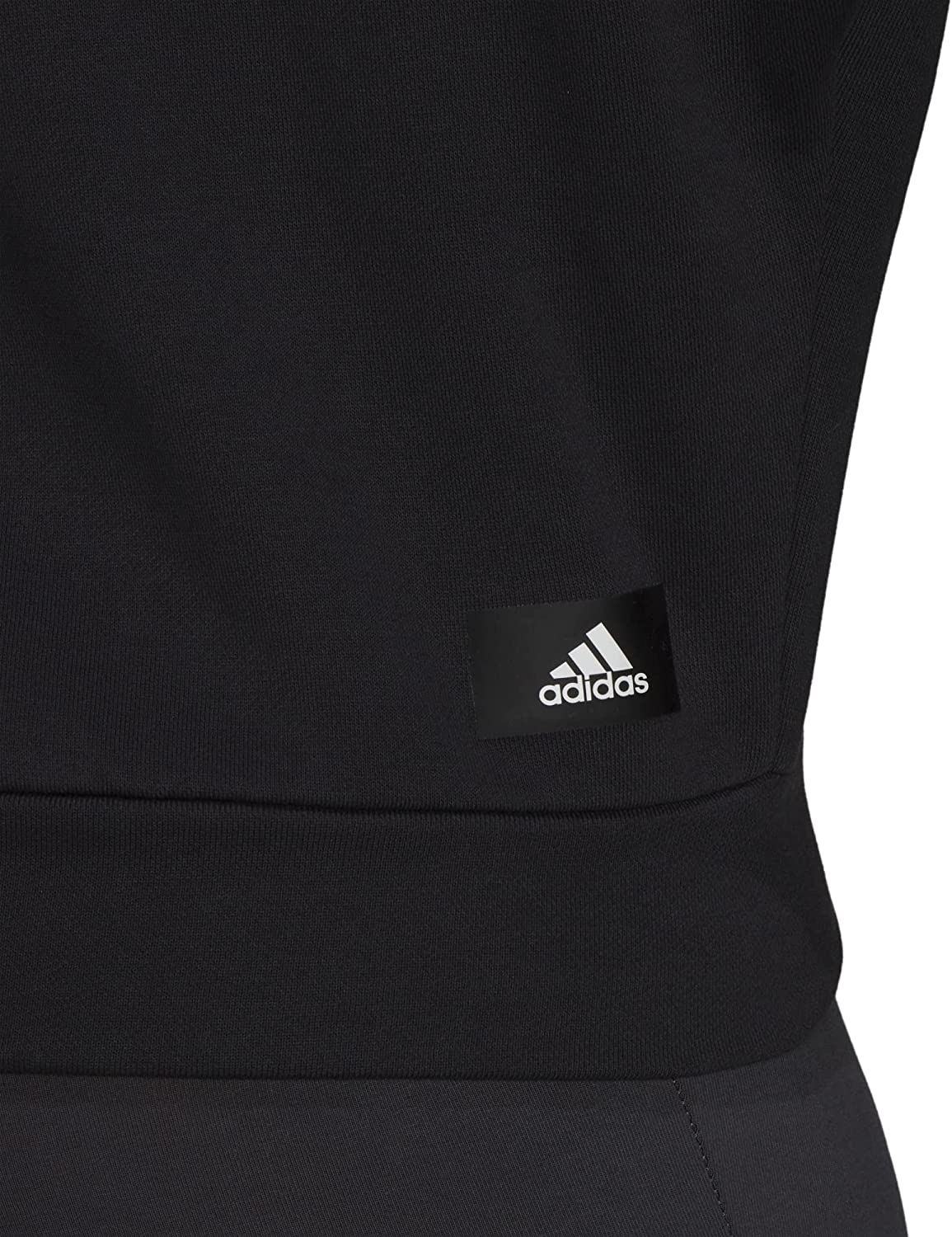 ADIDAS Womens Black Stretch Ribbed Drawstring Zippered Sleeve Log Dolma Plus 2X