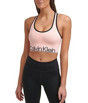 Calvin Klein Performance Women's Mid-Impact Sports Bra (,Peach Kiss, Medium)