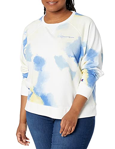 Champion, French Terry Crewneck, Best Plus Size Sweatshirts for Women, Blue, 2X