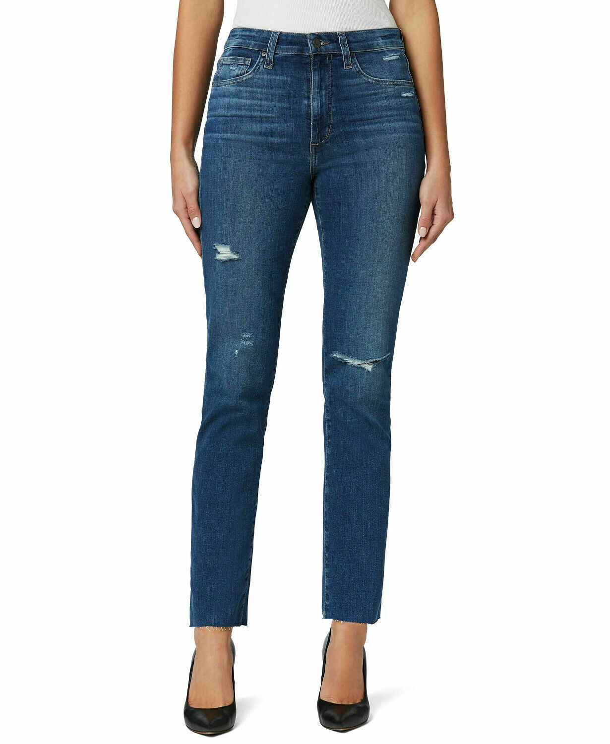 Joe's Jeans High-Rise Straight-Leg Ankle Jeans-Size 25in Blue MSRP $188