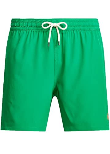POLO RALPH LAUREN 5.75-Inch Traveler Classic Swim Trunk in Cruise Green Size S