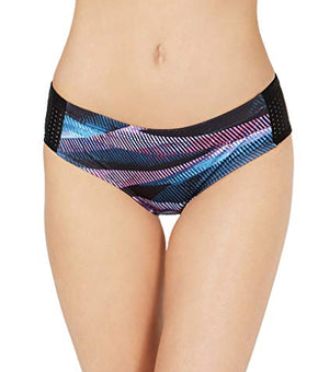 Nike Women's Line Up Printed Hipster Bikini Bottoms Size XL Laser Fuschia Pink Blue