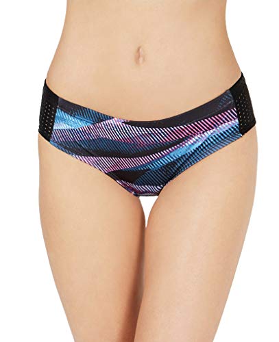 Nike Line Up Printed Hipster Bikini Bottoms Fuchsia Black Swimwear Size L