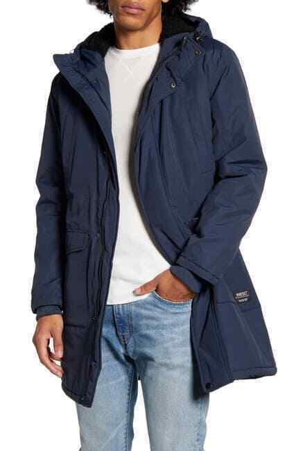 WeSC BLUEBERRY Winter Parka Outerwear Jacket, Blue US Size XL MSRP $265