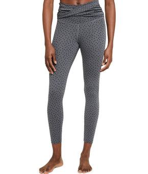 NIKE Womens Yoga Twist-Waist High-Rise 7/8 Length Leggings Gray Size XS MSRP $70