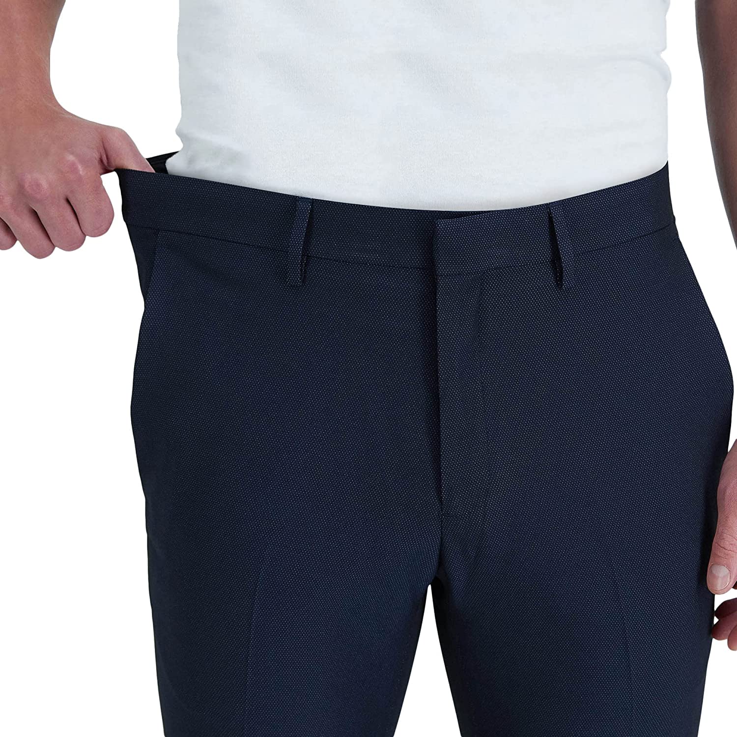 Kenneth Cole Mens Techni-Cole Performance Slim Fit Dress Pant 36W x 34L Navy