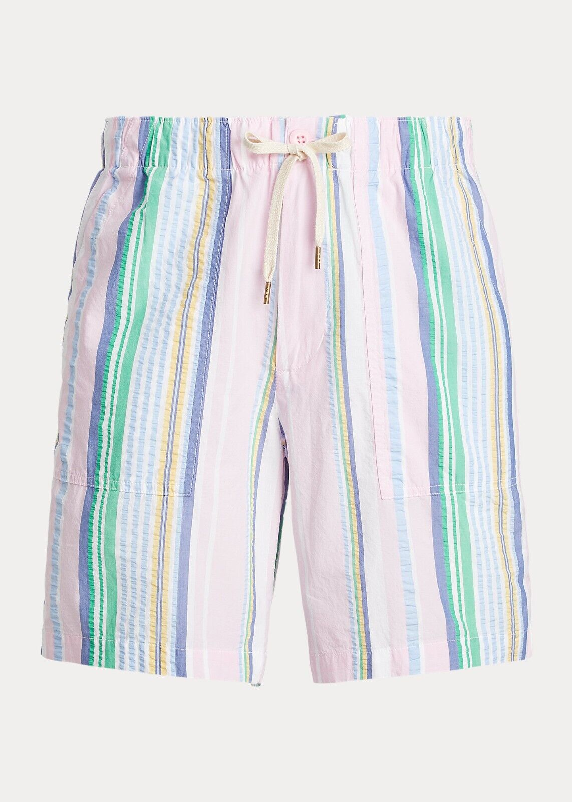 Polo Ralph Lauren 8-Inch Relaxed Fit Seersucker Short Pink Blue Size S MSRP $90