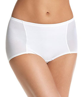 Bali womens One Smooth Simply Smooth With Lace briefs underwear, White, 9 US