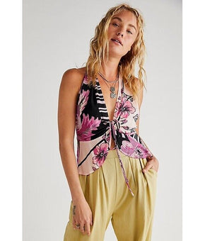 Free People Hot Tropics Tank Top Pink Size XL MSRP $78