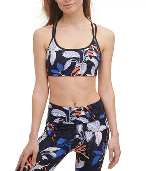 Dkny Sport Women's Welcome To The Jungle Sports Bra Black Size S MSRP $45