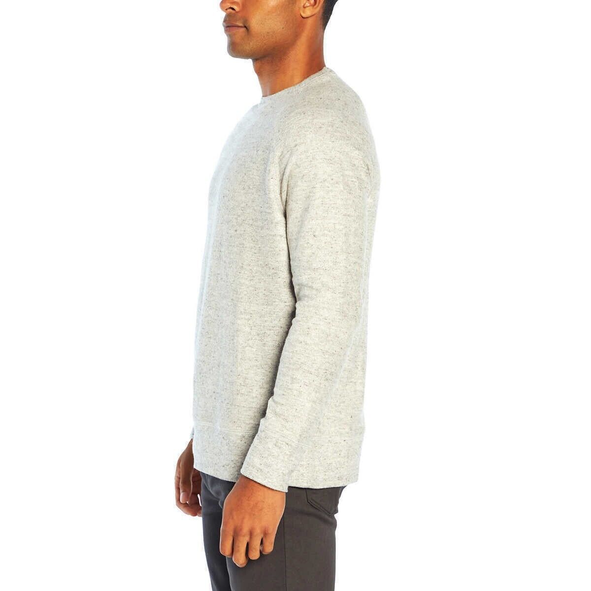 Banana Republic Men????s Waffle Crew Sweatshirt Mid-weight Grey Heather Size M