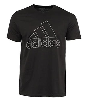adidas Men's Badge of Sport Tiny Type Tee T Shirt Top Black L