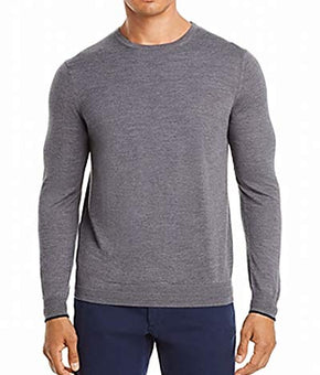 Dylan Gray Crewneck Wool Blend Men's Sweater Grey Size Large