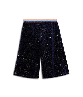 BILLIEBLUSH Girls' Glitter Velvet Culottes Navy Blue Pants Size 2Y MSRP $64