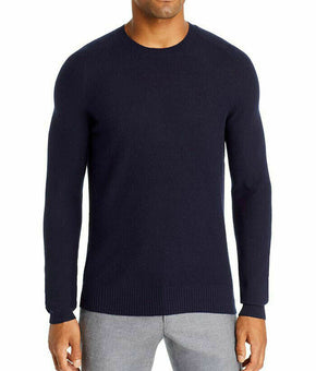 Dylan Gray Crew Neck Navy Wool Cashmere Textured Pullover Sweater S MSRP $148