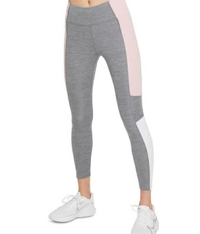 Nike Dri-fit Womens Plus Color-Block Mid-Rise 7/8 Tights Gray Size 3X MSRP $60
