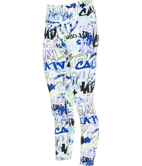 Calvin Klein Performance Print High-Waist 7/8 Length Leggings White Size XS $60