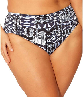 Bleu by Rod Beattie Mixed Print Plus Size Bikini Bottoms Swimsuit Black 22W $65