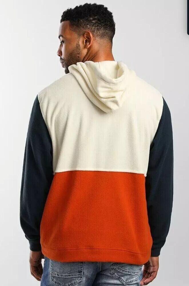 Hurley Men's Summit Windchill 1/4 Zip Pullover Size XXL Orange Ivory