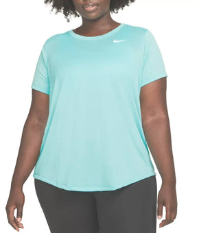 Nike Plus Size Dry Legend Training Top Size 1X Aqua Blue