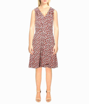 Lauren Ralph Lauren Floral Print Wrap Style Dress Multicolor Size 10P MSRP $135